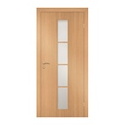 Полотно дверное Olovi, со стеклом, бук, с/п, с/ф (L4 3D М9х21)